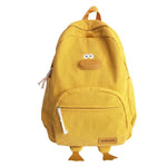 Cartoon Duck Kids Backpack Bag for Girls Boys Canvas Primary Student Children School Bags.