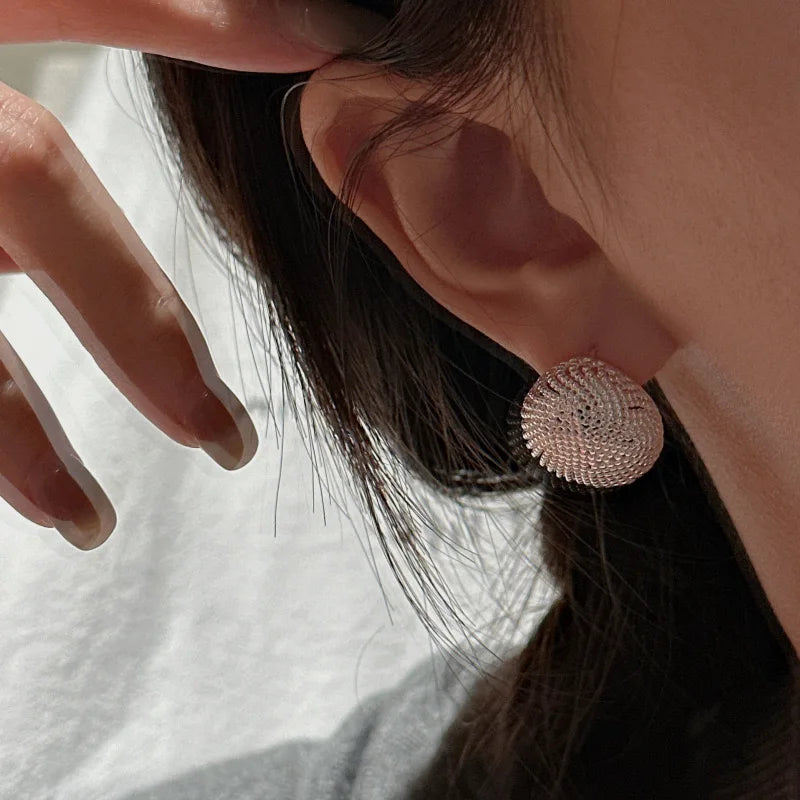 925 Sterling Silver Geometric Dots Ball Earrings for Women