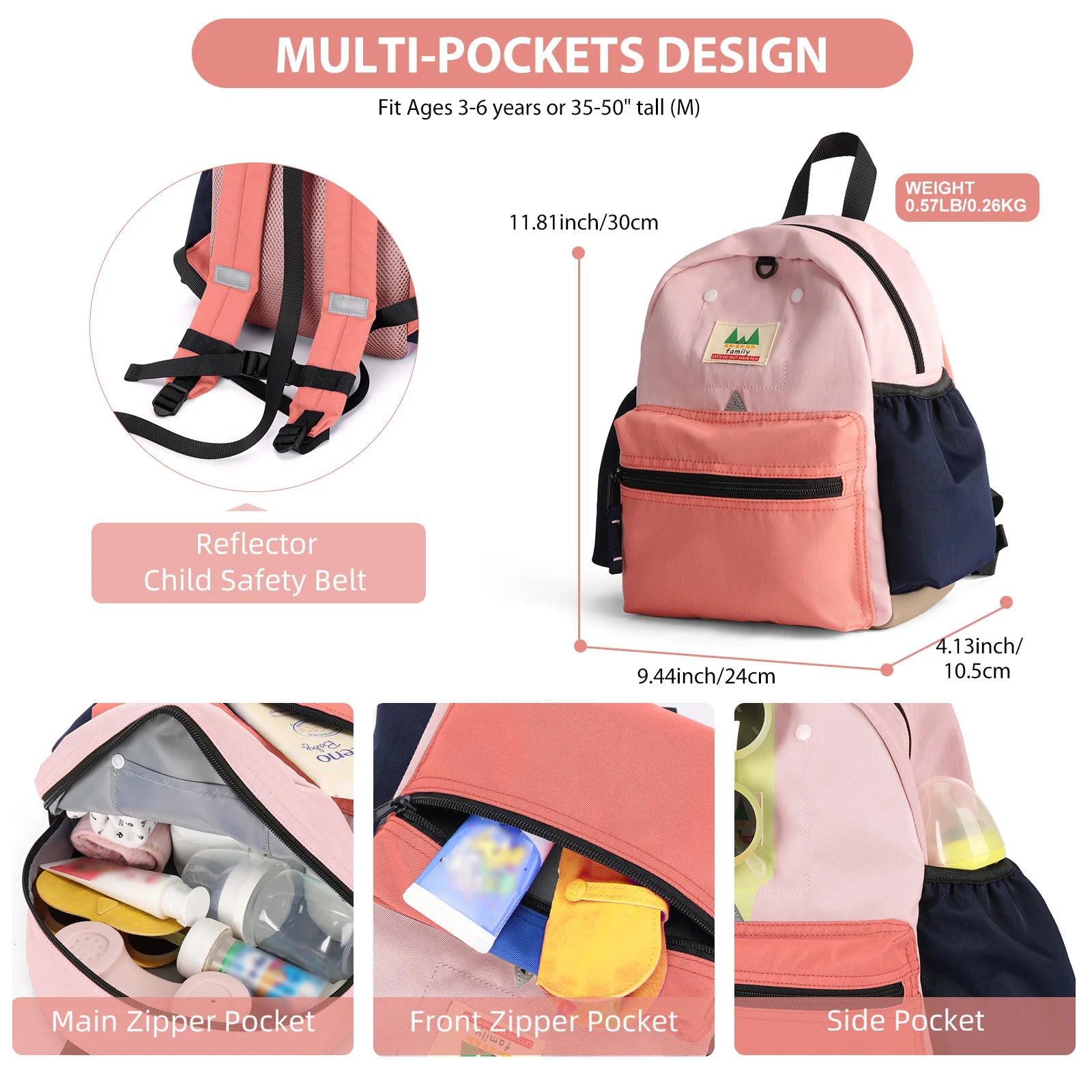 Children's Backpack, Preschool Backpack For Kids Girl Unisex Kids School Backpack for Kids 3-6 Years.