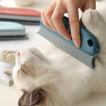 Pet Hair Removal Brush with Non-Scratch Rubber Bristles for Cats, Dogs Upholstery, Car Seat Cleaning