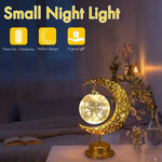 Ramadan LED Night Light Rotating Iron Moon and Stars Decor