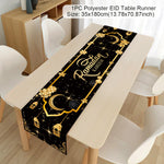 Ramadan Decor Table Runner EID Mubarak Decoration For Home Tablecloth Ramadan Kareem Islamic Muslim Party Eid Al Adha Gifts