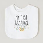 Moon Star My First Ramadan Baby Bibs Boys Girls Cotton Bib Newborn Saliva Bib Eid Mubarak Muslim Islamic Festival Keepsake Gift