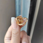 Luxury Ruby Emerald Ring For Women Adjustable Wide Face Men's Ring Jewelry Zircon Shiny Fine Jewelry