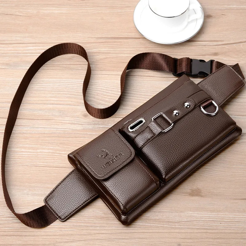 Crossbody Bag Mens Bags Multifunctional Fanny Packs for Men Waist Pack Hip Sack Man Belt Pouch Men's Male Luggage