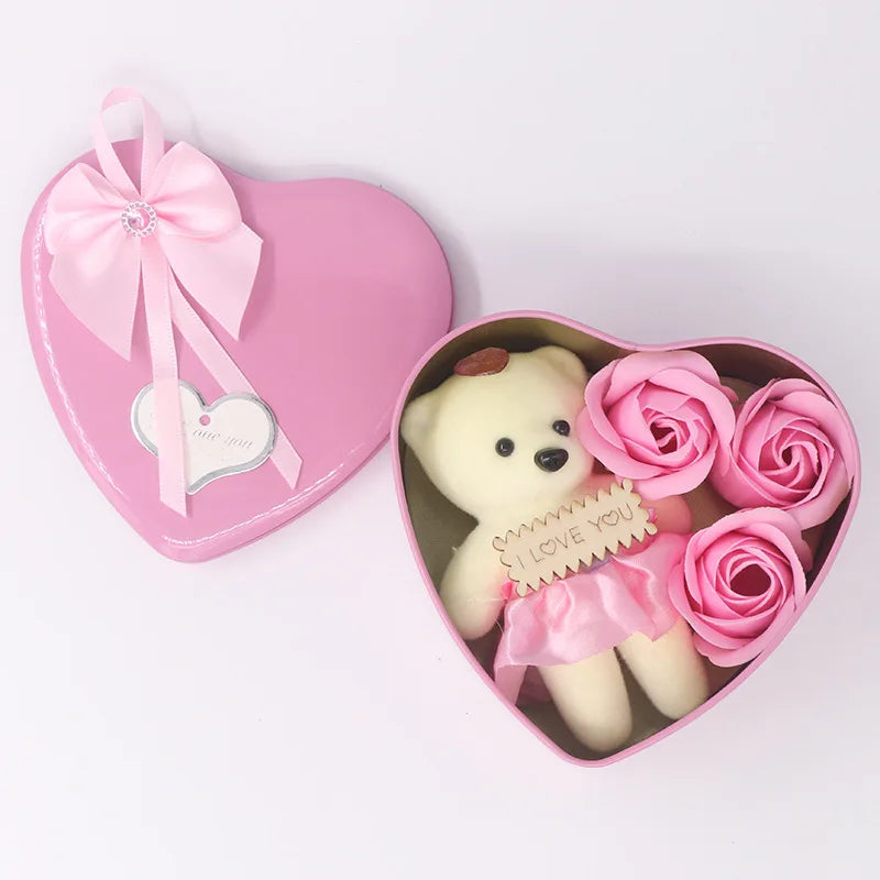 Bear Soap Rose Love Gift Box Romantic Valentines Day
