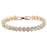 Elegant Bracelet for Women Chain Cubic Zircon Rhinestone Shiny Inlaid Bangle Bracelet Gifts