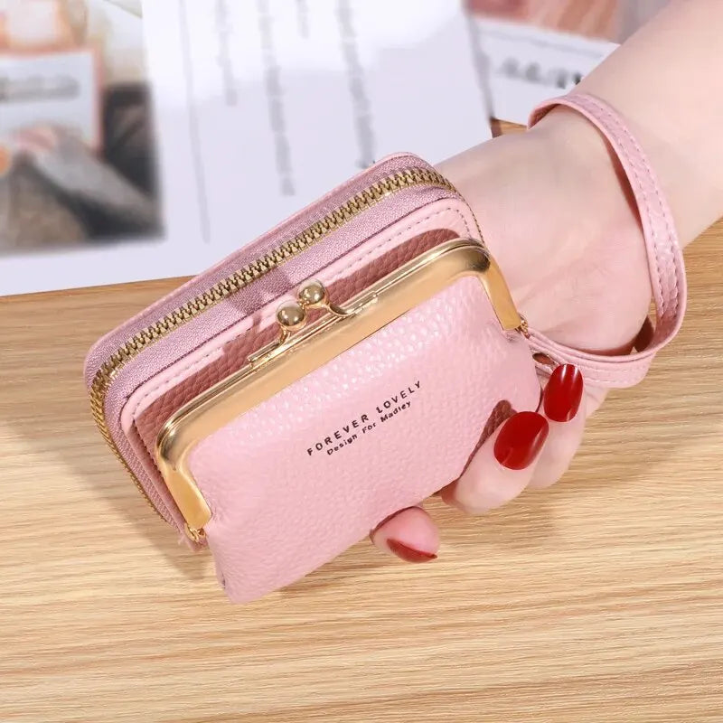 Women's Fashion Wrist Strap Short Zero Wallet