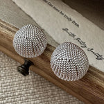 925 Sterling Silver Geometric Dots Ball Earrings for Women