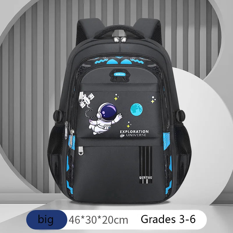 Kids Backpack Children School Bags for Boys Astronaut School Waterproof Primary Book Bag.