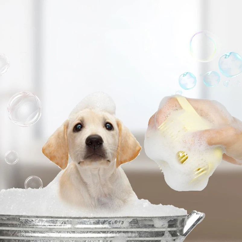 Pet Bath Massage Gloves Soft Safety Silicone For Puppy Dog Cat Grooming Bathroom Tools Mascotas Accessories