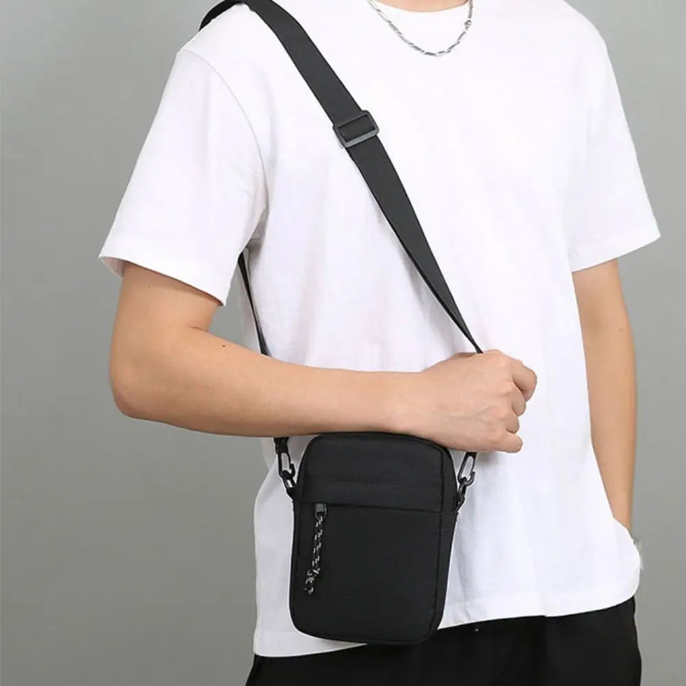 Messenger Sling Bags For Men Casual Canvas Small Zipper Crossbody Pouch.