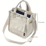 Small Canvas Tote Bag with Pockets Crossbody Bags for Women.