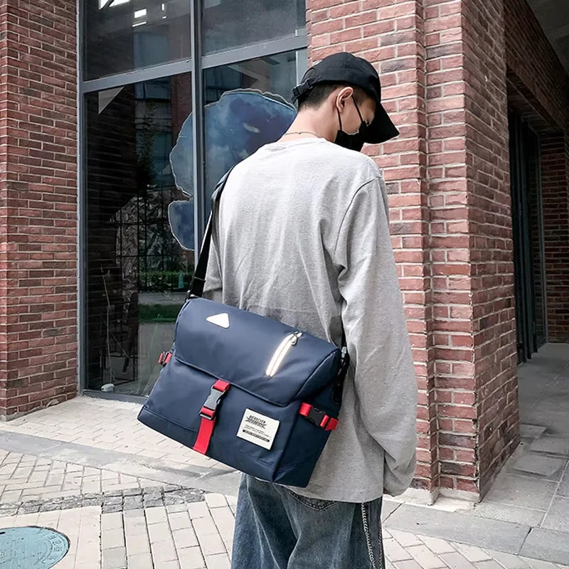 Men Crossbody Messenger Bags Fashionable Casual  Ridding Bag.