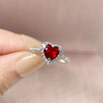 Heart Rings for Women Wedding Jewelry Cubic Zirconia Stone Ring Accessories