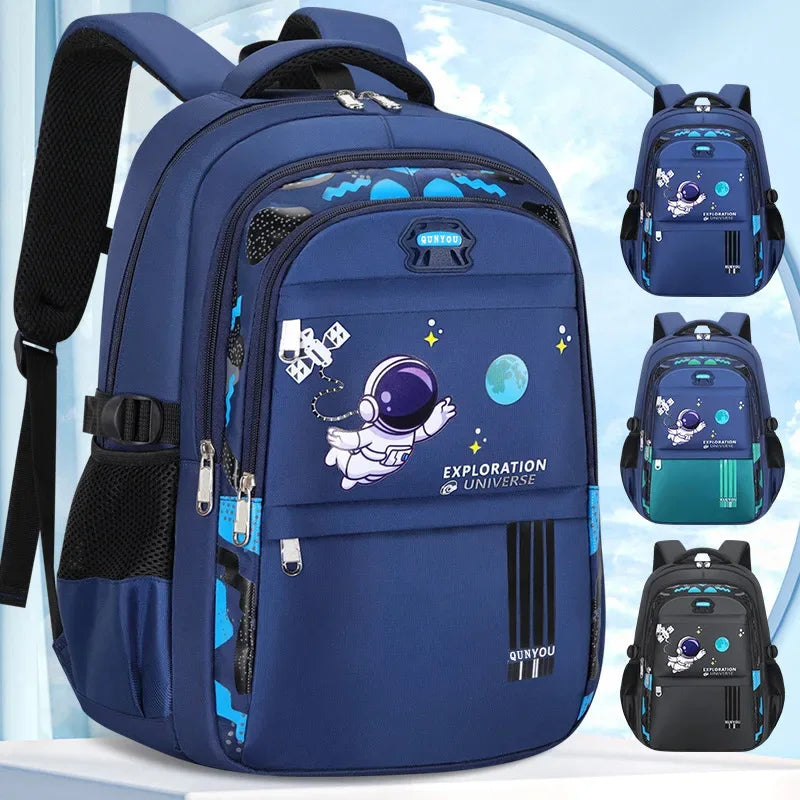 Kids Backpack Children School Bags for Boys Astronaut School Waterproof Primary Book Bag.