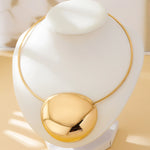 Women's Necklace, Smooth Geometric Exaggerated Fashion Minimalist, Suitable for Daily and Vacation Wear