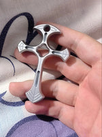 Fashion Jewelry Cross Necklace With Chain Outdoor Men EDC Gear Boy Gadget Tactical SelfDefense Women Multi-Tools