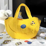 Hand Bag Cute Funny Banana Large Capacity Canvas Small Tote Bags.