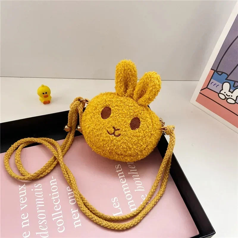 New Cute Little Rabbit Baby Girls Handbags Fashion School Bags for Girls Kids Small Shoulder Lunch Bags.