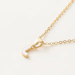 Name Initial Necklace For Women Simple Enamel A-Z Alphabet Pendants Choker Letter Necklaces Fashion Clavicle Chain Jewelry Gifts