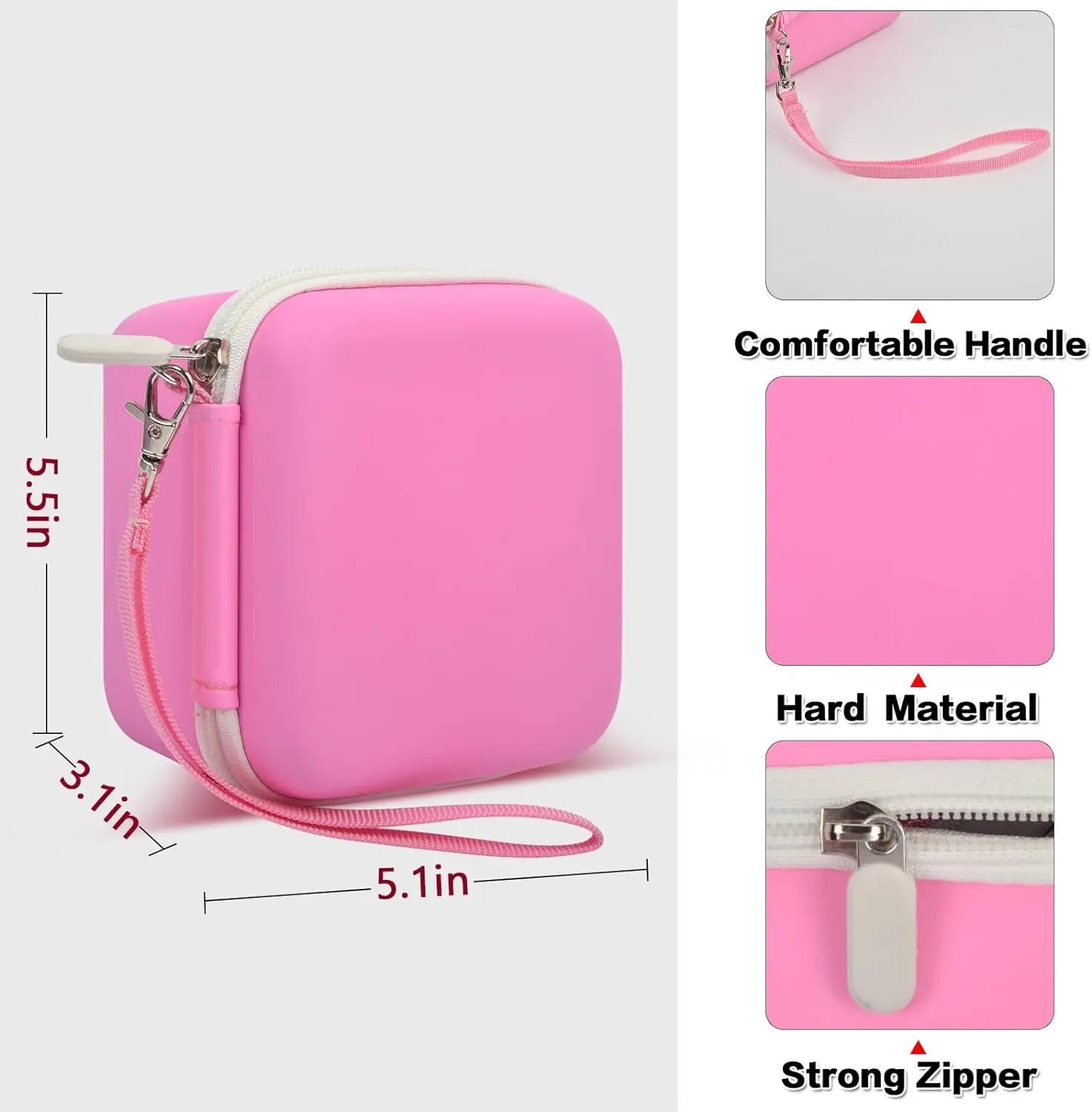 Kid Camera Case Compatible with Instant Camera Digital Video Cameras Storage Holder Bag for Girls (Only bag).