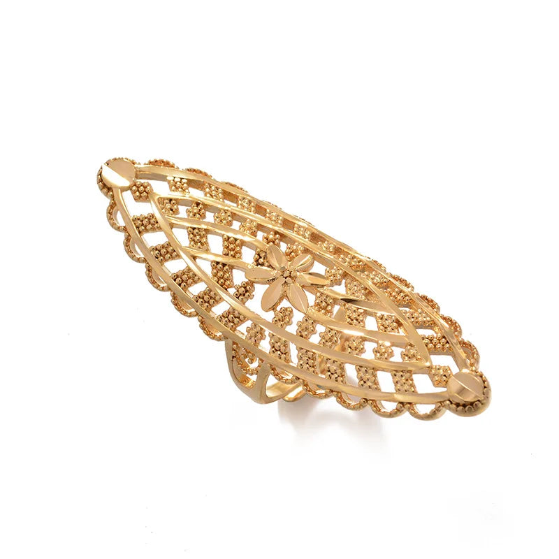 Rings for Women Gold Color Fashion Jewelry Rings Woman Girl, Arab Jewelry Symbol of Wealth