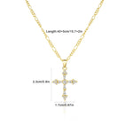 Cross Jewelry Necklace for Women 14K Gold Plated Pendant Necklace Trendy Small Cross.