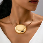 Women's Necklace, Smooth Geometric Exaggerated Fashion Minimalist, Suitable for Daily and Vacation Wear