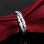 925 Sterling Silver Rings For Women Simple three circles size 5/6/7/8/9/10 Fashion Party Gift Girl student Jewelry