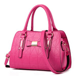 Large Capacity Butterfly Knot Women's Handbag Fashionable Embossed PU Leather.