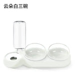 Pet Cat Food Bowl, Splash - Water proof, Three Bowl Neck Protection, Automatic Feeder, Water Storage Dispenser
