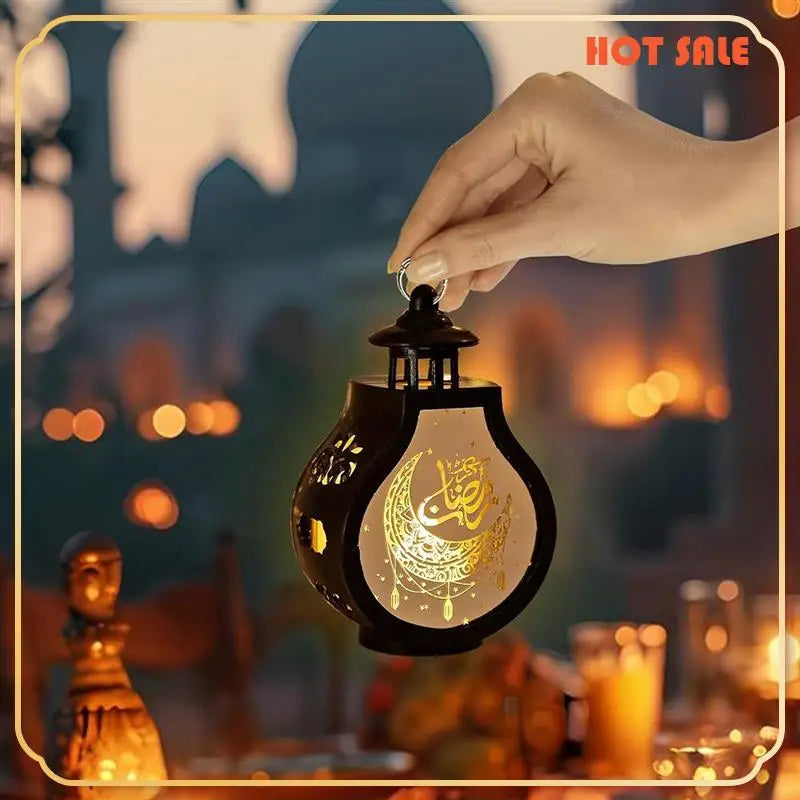 ABFA 2 Pcs Ramadan Lantern Vintage Candle Lantern Decorative Hanging Lantern Eid Mubarak Lantern Black Lantern Home Decor Durabl