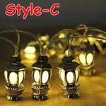 Ramadan Decoration Star Moon String Lights Eid Mubarak Tabletop