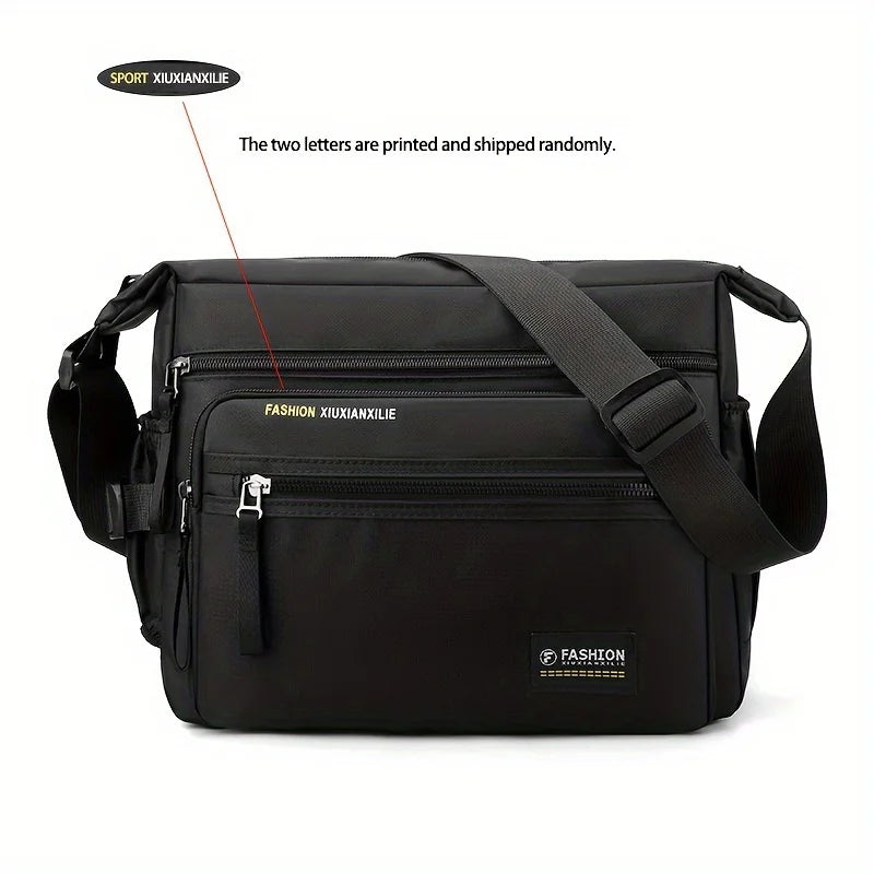 Multifunctional Crossbody Bags for Men, Nylon Waterproof Shoulder Bag, Luxury Design
