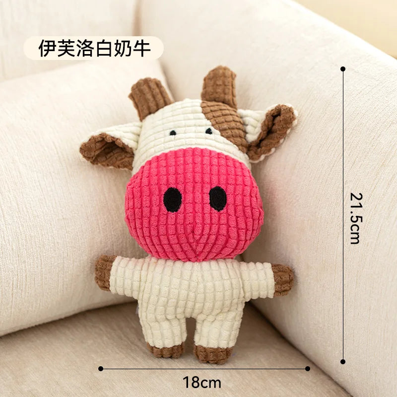 Interactive training toys for dogs cute animal plush sounding toys stress-relief and bite-resistant pet toys for cats