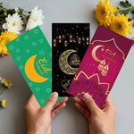 6pcs/18pcs Eid Mubarak Cash Envelopes Money Cards Ramadan Moon Decoration Eid Al-fitr Invitation Supplies