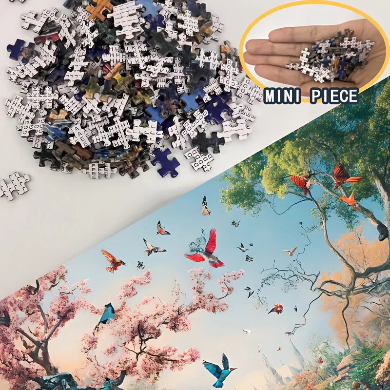 Mini Size Puzzle 1000 Pieces Flower and Bird World Art