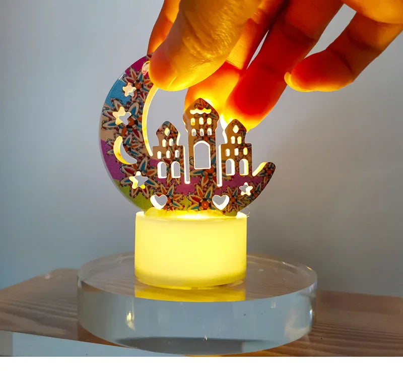 Eid Mubarak Candle Light Ramadan Decoration for Home Ornaments Eid Al-Fitr Kareem Festival Islamic Muslim Party Decor