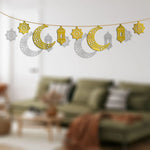 Ramadan Hanging Decoration Acrylic Eid Mubarak Moon Star Lantern
