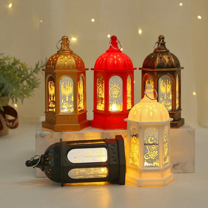 Ramadan Decoration LED Star Moon Candlestick Lamp
