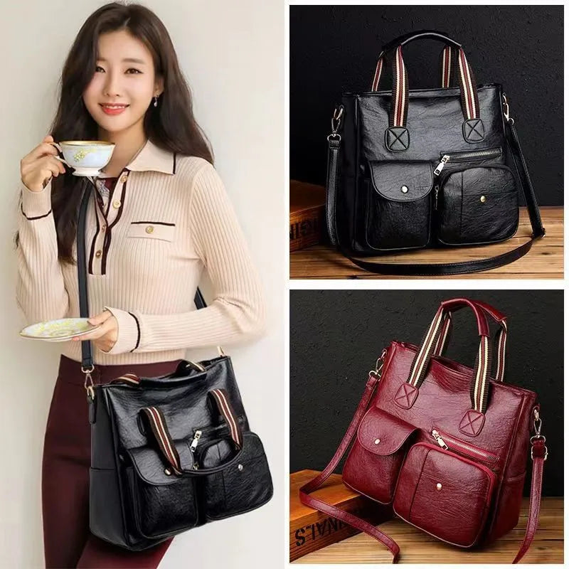 Women's Handbag Women's Shoulder, Fashion Purse Vintage Leather Bag.