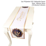 Ramadan Decor Table Runner EID Mubarak Decoration For Home Tablecloth Ramadan Kareem Islamic Muslim Party Eid Al Adha Gifts