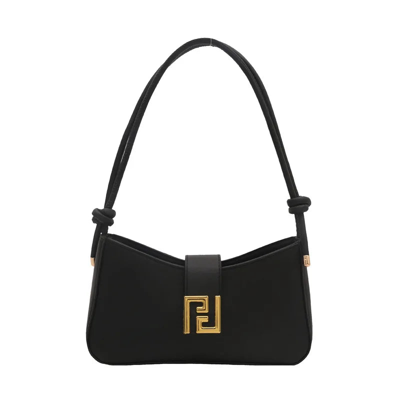 Women's Handbag Shoulder Bag with Adjustable Strap & Buckle Closure.