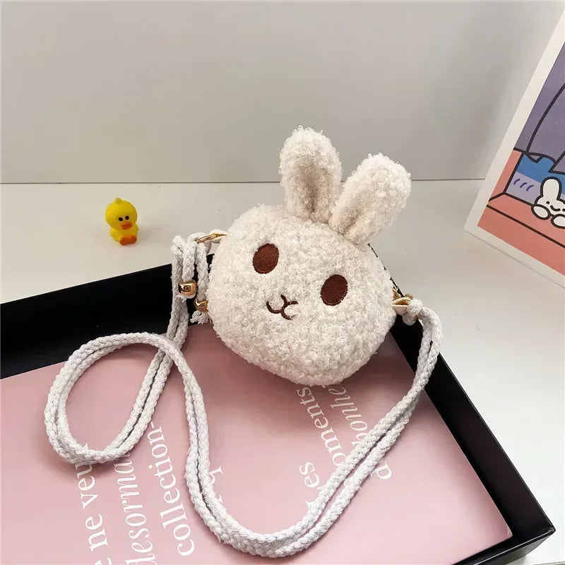 New Cute Little Rabbit Baby Girls Handbags Fashion School Bags for Girls Kids Small Shoulder Lunch Bags.