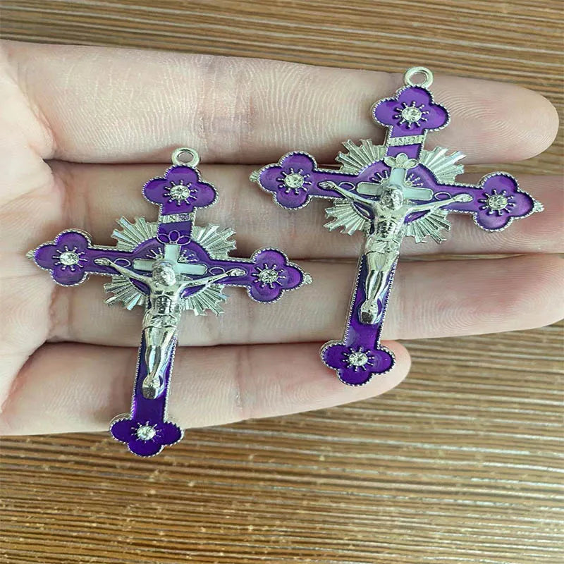 New Religious Jesus Cross Jewelry Craft Pendant, Handmade Pendant Cross Charm Pendant Jewelry Gift