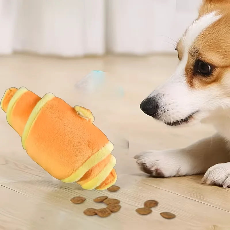 Pet plush toys, delicious crispy croissants, bread rolls, core packs, cat and dog toys, happy puzzle toys