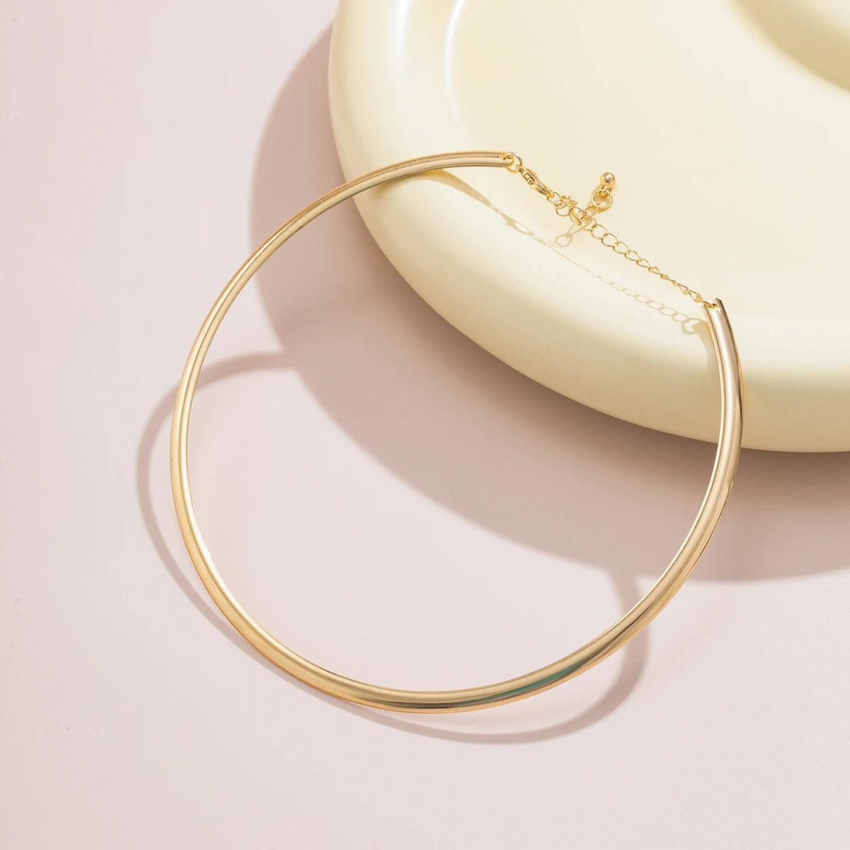 Elegant Simple Chunky Circle Torques Necklace for Women Trendy Choker Collar Fashion Jewelry on the Neck Accessories