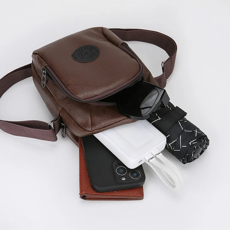 Trendy and Fashionable Men's Crossbody Bag, Versatile Retro Men's Shoulder Bag.