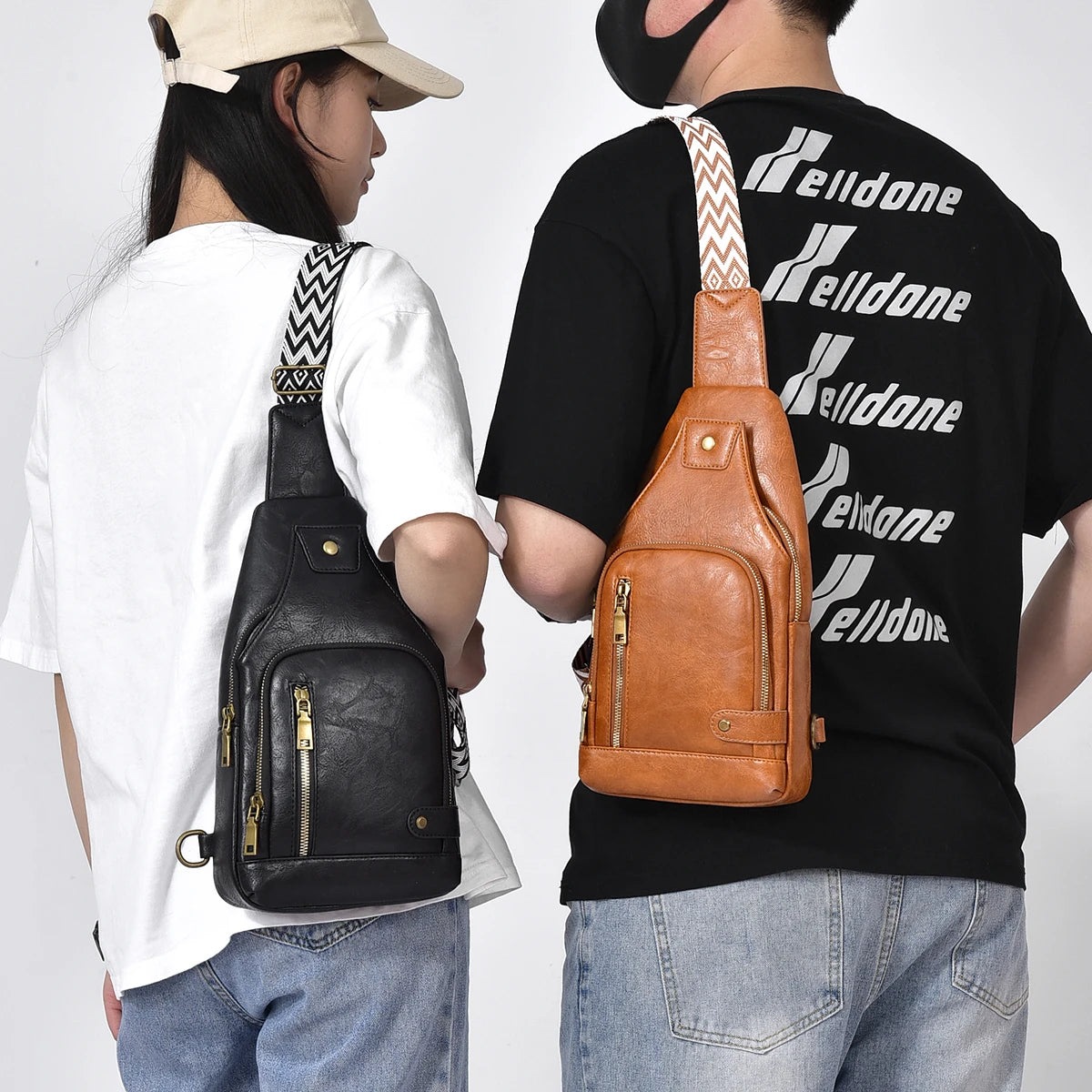 New Shoulder Bag Man  Casual Chest Business Male MultiFunctional Bag.